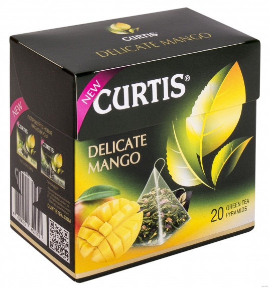 Чай "Curtis" Нежный манго зеленый в пирамидках 20*1,8 гр.