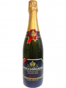 Российское шампанское "Дербентское" белое полусладкое 10,5-13% 0,75 л.