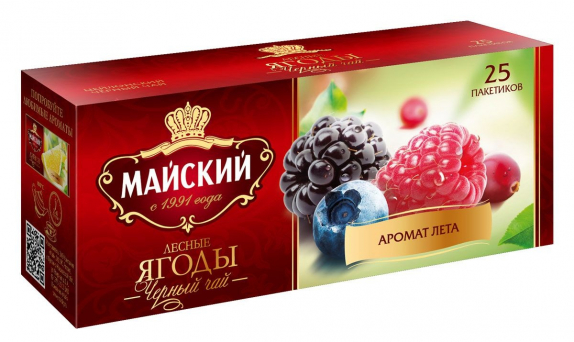 Чай "Майский" Лесные ягоды 25 шт*1,5 гр.Цейлон
