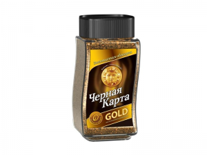 Кофе "Чёрная карта" Gold растворимый сублимированный (стекл.б. 95 г)