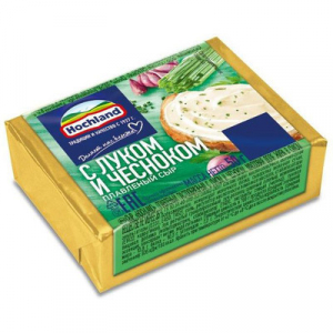 Сыр плавленый Хохланд Лук с чесноком 35% (блочки) 50 гр.