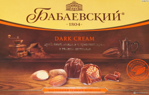 Конфеты "Бабаевские" дробленый миндаль в темном шоколаде 200 гр.