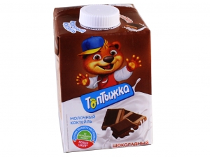 Молочный коктель шоколадный "Топтыжка", 200 мл - ж 3,2% 