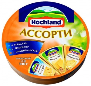 Сыр плавленый "Hochland"  Ассорти сырная классика (Хохланд) 140 г