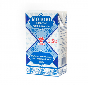 Молоко "Тяжин" ультрапаст. 2,5% 1 л.