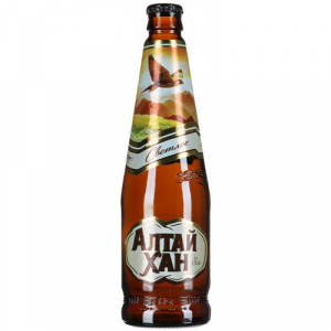 Пиво "Алтай-Хан" светлое фильтрованное (Бочкари) 4,7% с/б 0,5 л