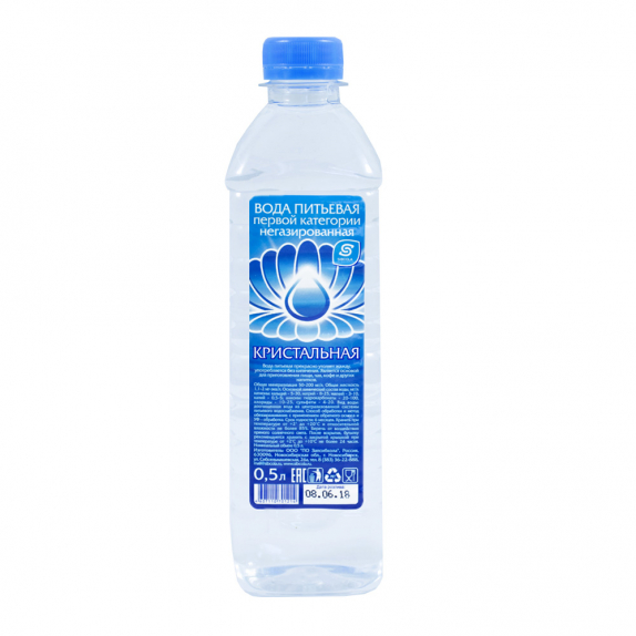 Вода питьевая "Кристальная" негазированная (ПЭТ 0,5 л) 