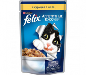 Корм для кошек "Felix" в ассортименте 1шт.