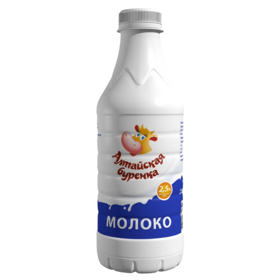 Молоко "Алтайская Бурёнка" (Российское) 2,5% 850 гр.