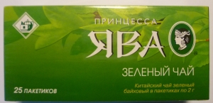 Чай "ЯВА" зелёный в пакетиках 25 Х 2 гр.