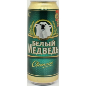 Пиво "Белый Медведь" Светлое 5,0% (ж.б. 0,45 л)