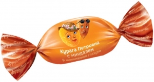 Конфеты "Курага Петровка" с миндалем в темн. шоколаде вес