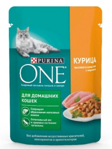 Корм для кошек "One" в ассортименте 75 гр.