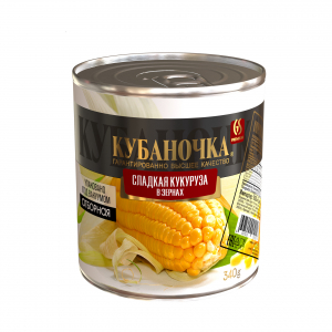 Кукуруза сладкая "Кубаночка" 340 гр. ж/б