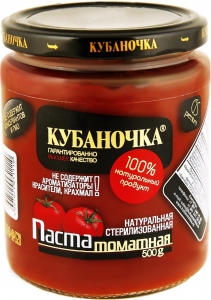 Томатная паста "Кубаночка" 25% ст/б , 500 гр, ГОСТ.