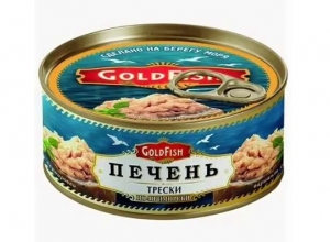 Печень трески по-приморски "ГолдФиш" 120 г ж/б