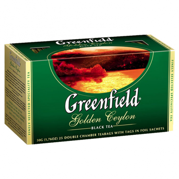 Чай "Greenfield" Golden Ceilon черный в пакетиках 25 х 2 г
