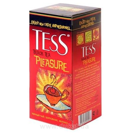 Чай "Tess Pleasure" (Тесс плэжа) чёрный  в пакетиках 25 Х 1,5 г