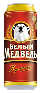 Пиво "Белый Медведь" Крепкое 8% (ж.б. 0,45 л)