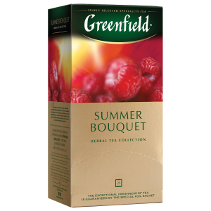 Чай "Greenfield" Summer bouquet (со вкусом малины) чайный напиток 25 шт. * 2 гр.