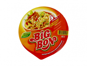 Лапша "Big Bon" биг бон говядина соус Гуляш (чашка) 85 гр.
