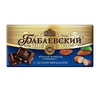 Шоколад "Бабаевский" темный с цельным миндалём 90 гр.