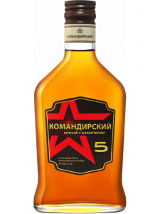 Коньяк "Komandirskiy" (Командирский) 5* 0.25 л