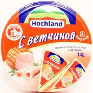 Сыр плавленый "Hochland" Хохланд С ветчиной 140 г