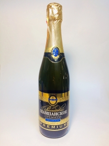 Российское шампанское "Премиум" полусухое белое 10,5-13% 0,75л.