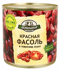 Фасоль красная "Домашние заготовки" в томатном соусе 400г