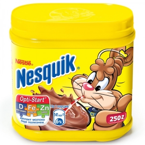 Какао быстрорастворимый "Nesquik" (Несквик) банка  250 гр.
