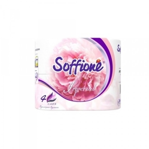 Туалетная бeмага "Soffione" 4-х слойная 4 шт.