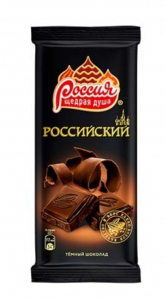 Шоколад темный "Россия-щедрая душа" темный шоколад  90 гр.