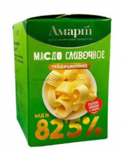 Масло сливочное "Амарт Традиционное" 82,5% 0,45кг