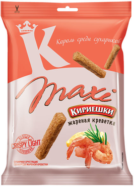 Сухарики "Кириешки" Maxi со вкусом жареной креветки 60гр