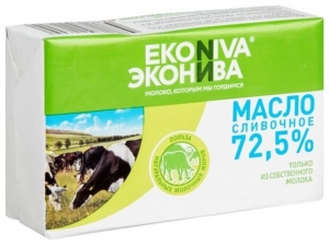 Масло сливочное "ЭкоНива" 72,5% 350 гр.