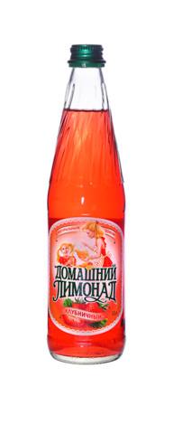 Напиток газированный "Домашний лимонад со вкусом клубники" (Бочкари) с/б  0,5 л.