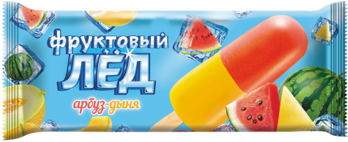 Мороженое фруктовый лед "Арбуз-дыня" 60 гр.