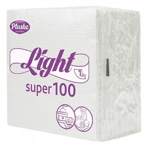 Салфетки бумажные "Plushe Light" 22,5*22,5 см.