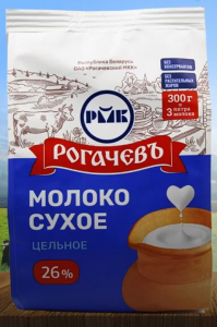 Сухое молоко "Рогачев" 26% 300г.