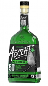 Спиртной напиток крепкий "Абсент Коноплянка" 50%  0,5 л.(Беларусь)