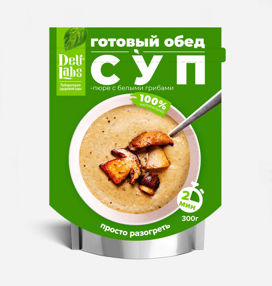 Суп-пюре с белыми грибами 300 гр. 100% натуральный продукт